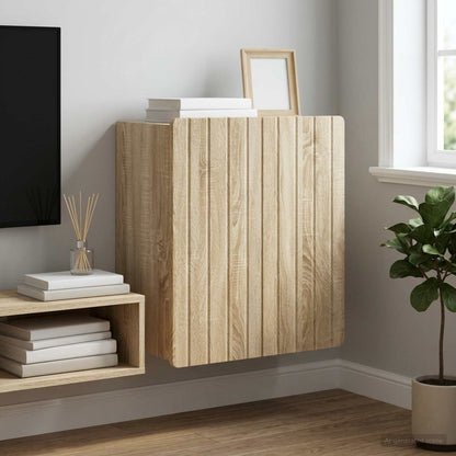 vidaXL Wall-Mounted Cabinet Sonoma Oak 59 x 31 x 64 cm Engineered Wood
