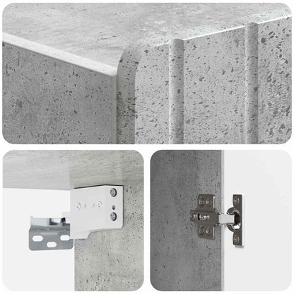 vidaXL Wall-Mounted Cabinet Concrete Grey 59 x 31 x 64 cm