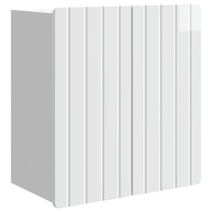 vidaXL Wall-Mounted Cabinet High Gloss White 59 x 31 x 64 cm