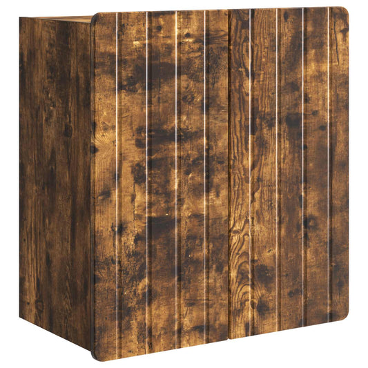 vidaXL Wall-Mounted Cabinet Smoked Oak 59 x 31 x 64 cm Engineered Wood