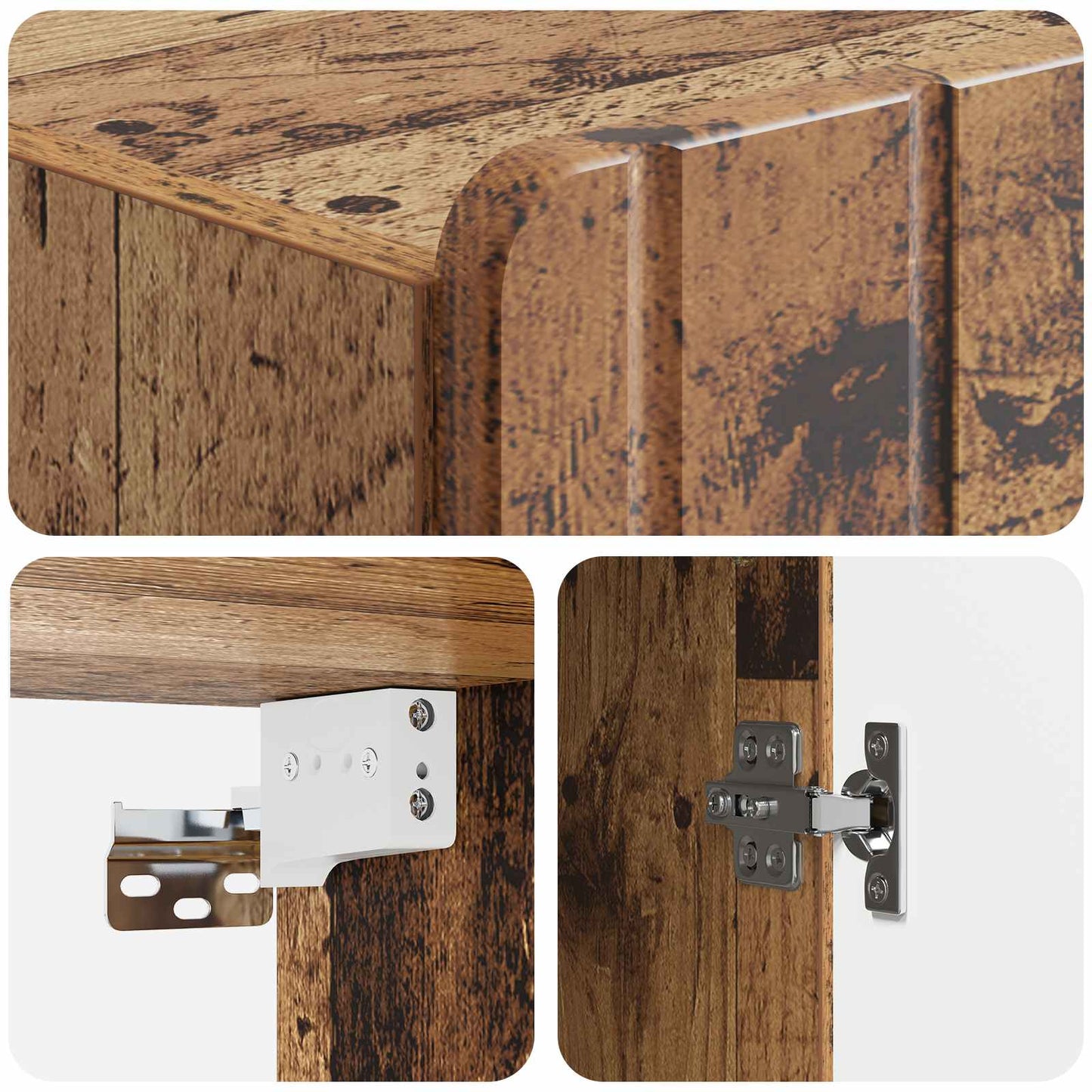 vidaXL Wall-Mounted Cabinet Old Wood 59 x 31 x 64 cm Engineered Wood