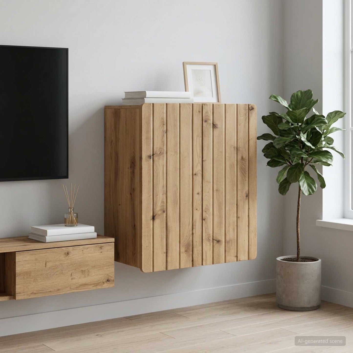 vidaXL Wall-Mounted Cabinet Artisan Oak 59 x 31 x 64 cm