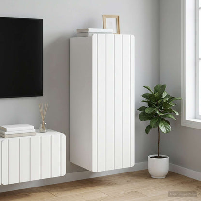 vidaXL Wall-Mounted Cabinet White 33 x 34.5 x 94 cm Engineered Wood
