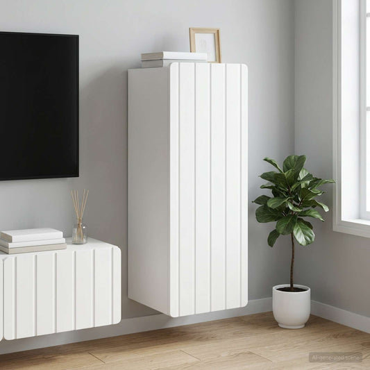 vidaXL Wall-Mounted Cabinet White 33 x 34.5 x 94 cm Engineered Wood