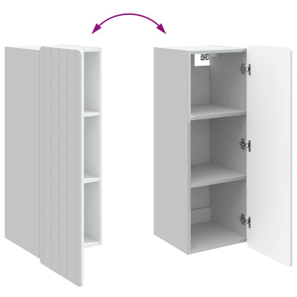 vidaXL Wall-Mounted Cabinet White 33 x 34.5 x 94 cm Engineered Wood