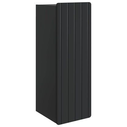 vidaXL Wall-Mounted Cabinet Black 33 x 34.5 x 94 cm Engineered Wood
