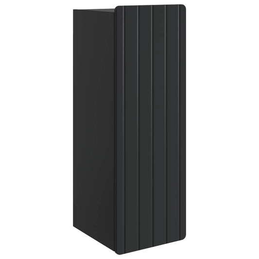 vidaXL Wall-Mounted Cabinet Black 33 x 34.5 x 94 cm Engineered Wood