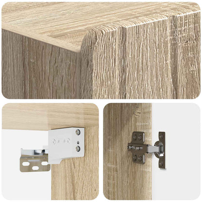 vidaXL Wall-Mounted Cabinet Sonoma Oak 33 x 34.5 x 94 cm