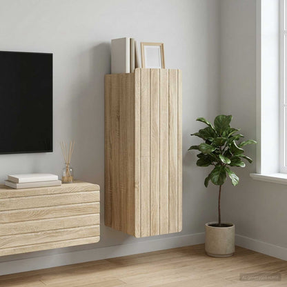 vidaXL Wall-Mounted Cabinet Sonoma Oak 33 x 34.5 x 94 cm