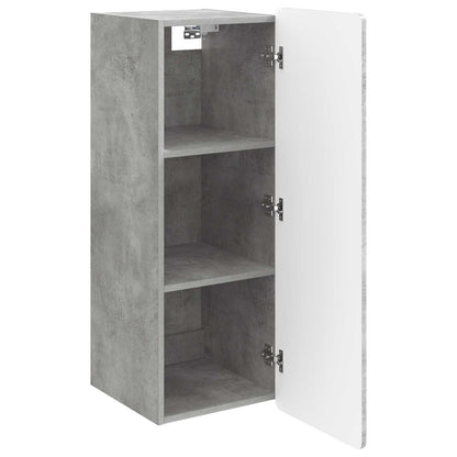 vidaXL Wall-Mounted Cabinet Concrete Grey 33 x 34.5 x 94 cm