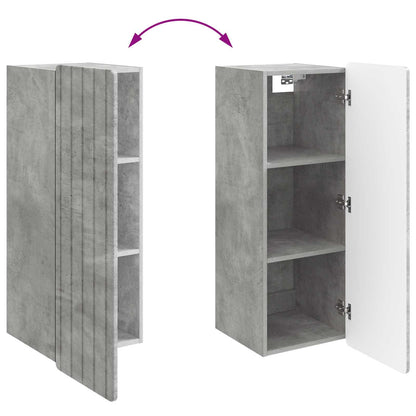 vidaXL Wall-Mounted Cabinet Concrete Grey 33 x 34.5 x 94 cm