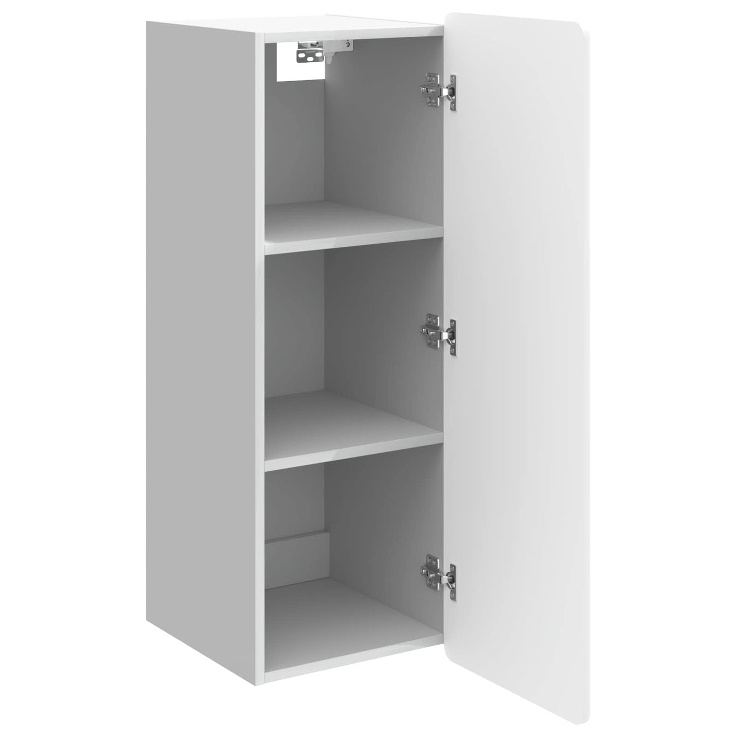 vidaXL Wall-Mounted Cabinet High Gloss White 33 x 34.5 x 94 cm