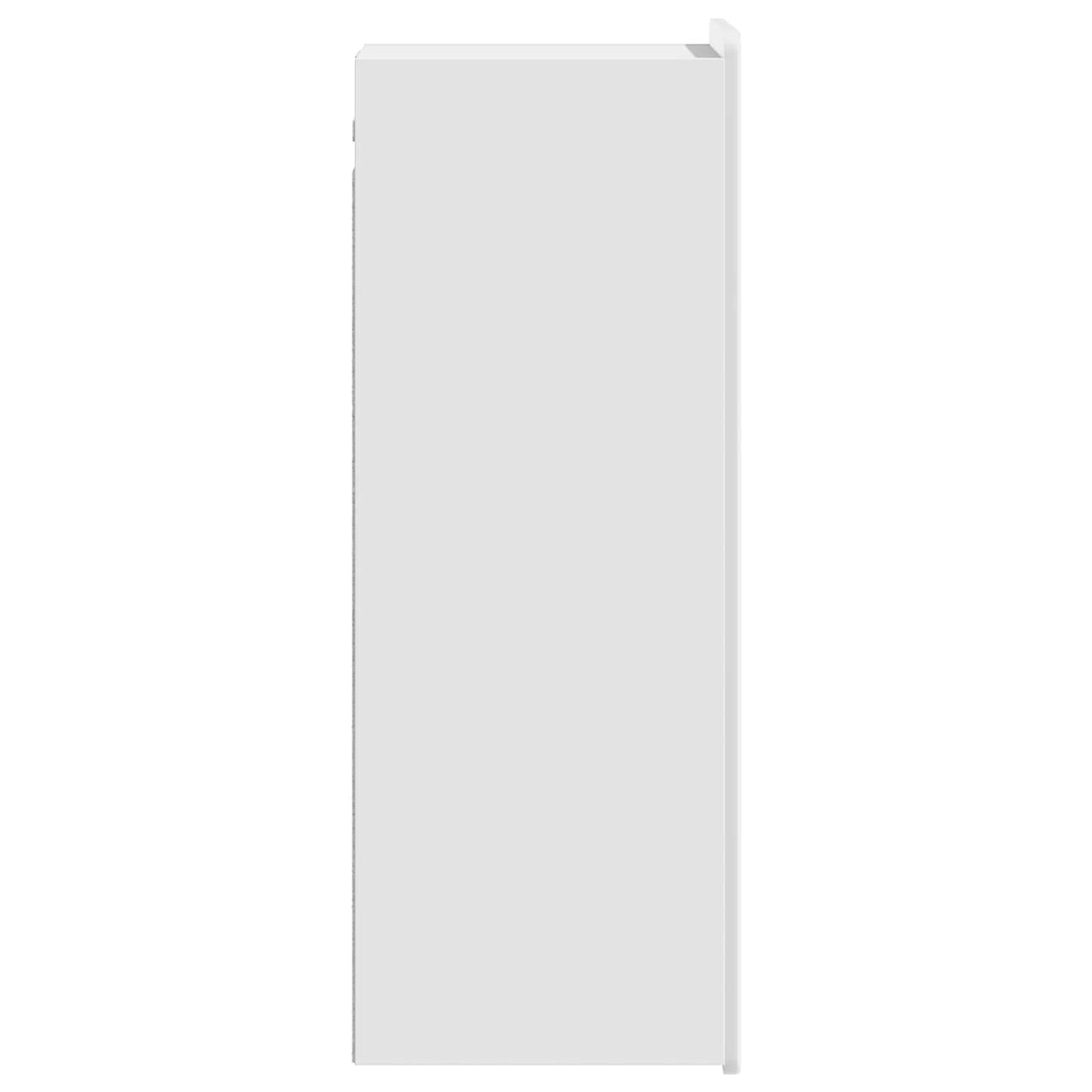 vidaXL Wall-Mounted Cabinet High Gloss White 33 x 34.5 x 94 cm