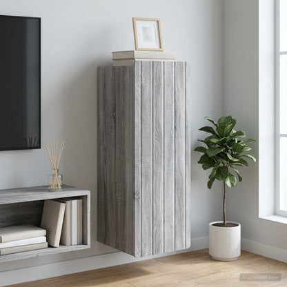 vidaXL Wall-Mounted Cabinet Grey Sonoma 33 x 34.5 x 94 cm