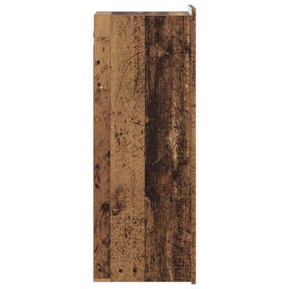 vidaXL Wall-Mounted Cabinet Old Wood 33 x 34.5 x 94 cm Engineered Wood