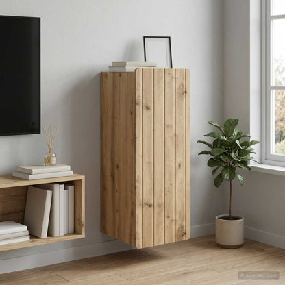 vidaXL Wall-Mounted Cabinet Artisan Oak 33 x 34.5 x 94 cm