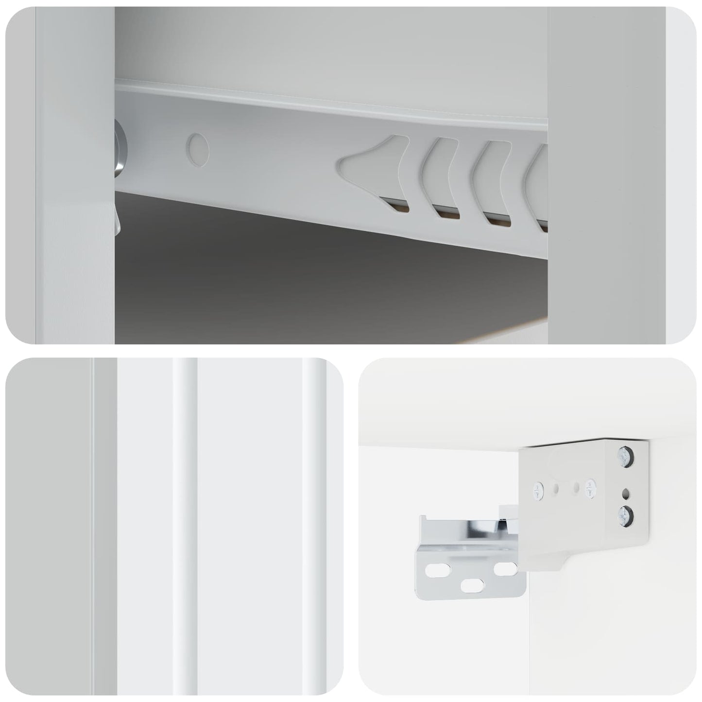 vidaXL Wall-Mounted Bedside Cabinet White 33 x 34.5 x 24 cm