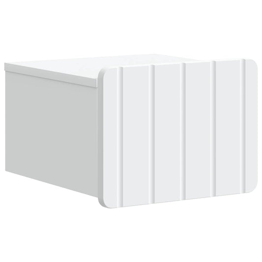 vidaXL Wall-Mounted Bedside Cabinet White 33 x 34.5 x 24 cm