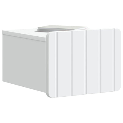 vidaXL Wall-Mounted Bedside Cabinet White 33 x 34.5 x 24 cm