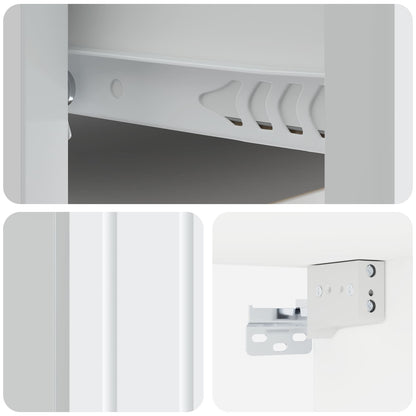 vidaXL Wall-Mounted Bedside Cabinet 2 pcs White 33 x 34.5 x 24 cm