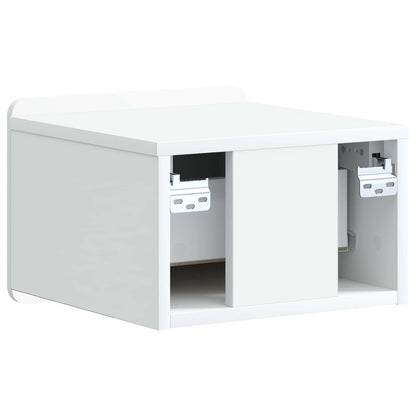 vidaXL Wall-Mounted Bedside Cabinet 2 pcs White 33 x 34.5 x 24 cm