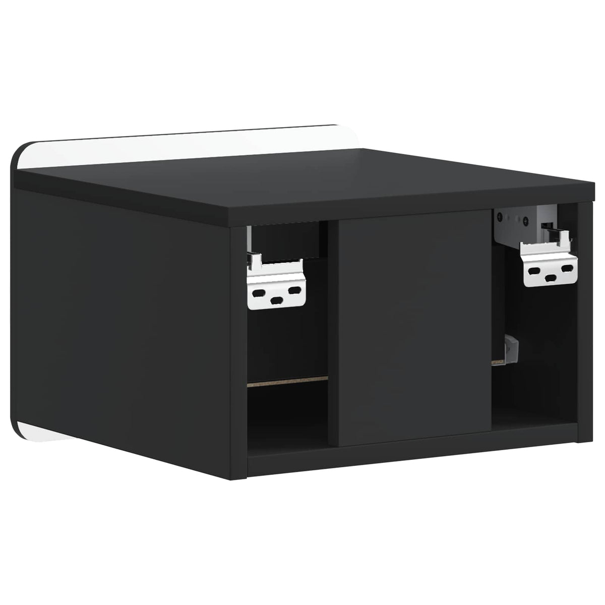 vidaXL Wall-Mounted Bedside Cabinet Black 33 x 34.5 x 24 cm