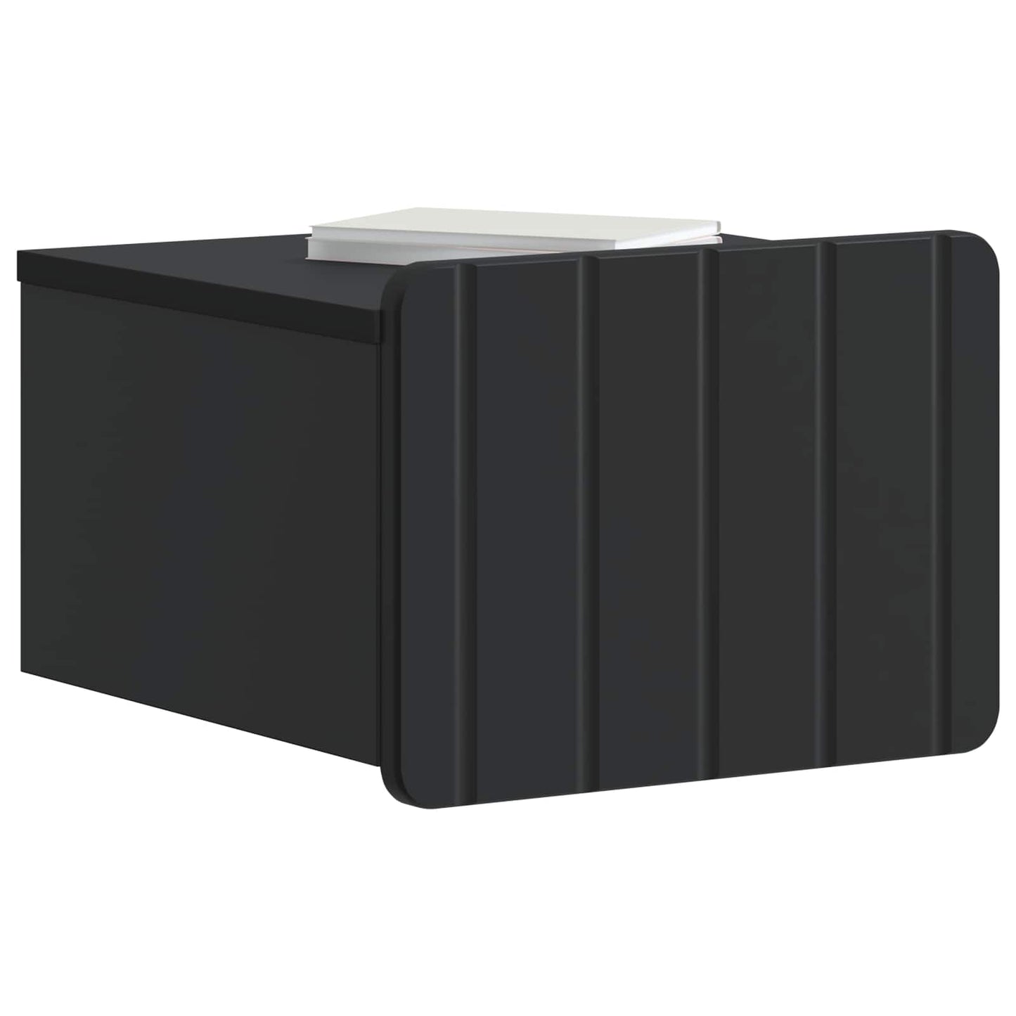 vidaXL Wall-Mounted Bedside Cabinet Black 33 x 34.5 x 24 cm