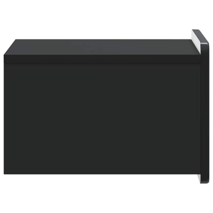 vidaXL Wall-Mounted Bedside Cabinet Black 33 x 34.5 x 24 cm