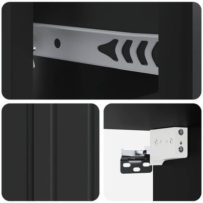 vidaXL Wall-Mounted Bedside Cabinet 2 pcs Black 33 x 34.5 x 24 cm