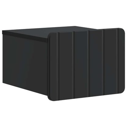 vidaXL Wall-Mounted Bedside Cabinet 2 pcs Black 33 x 34.5 x 24 cm