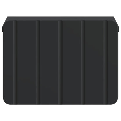 vidaXL Wall-Mounted Bedside Cabinet 2 pcs Black 33 x 34.5 x 24 cm