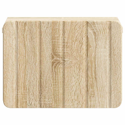 vidaXL Wall-Mounted Bedside Cabinet Sonoma Oak 33 x 34.5 x 24 cm