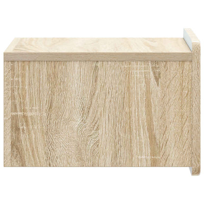 vidaXL Wall-Mounted Bedside Cabinet Sonoma Oak 33 x 34.5 x 24 cm
