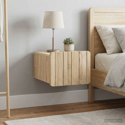vidaXL Wall-Mounted Bedside Cabinet 2 pcs Sonoma Oak 33 x 34.5 x 24 cm