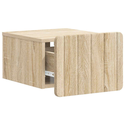 vidaXL Wall-Mounted Bedside Cabinet 2 pcs Sonoma Oak 33 x 34.5 x 24 cm