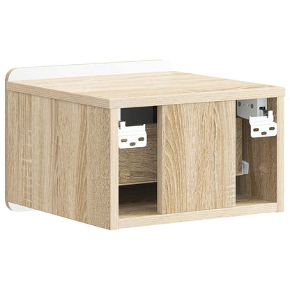 vidaXL Wall-Mounted Bedside Cabinet 2 pcs Sonoma Oak 33 x 34.5 x 24 cm