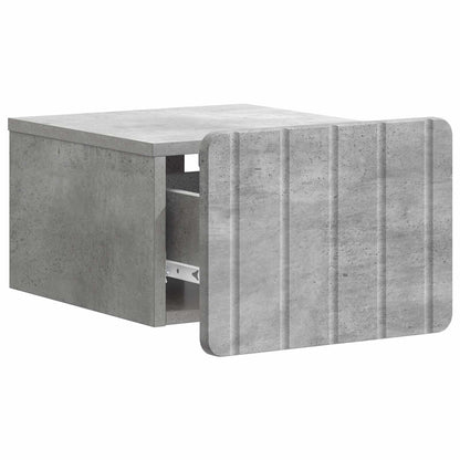 vidaXL Wall-Mounted Bedside Cabinet Concrete Grey 33 x 34.5 x 24 cm