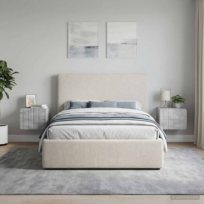 vidaXL Wall-Mounted Bedside Cabinet with Drawer 2 pcs Concrete Grey