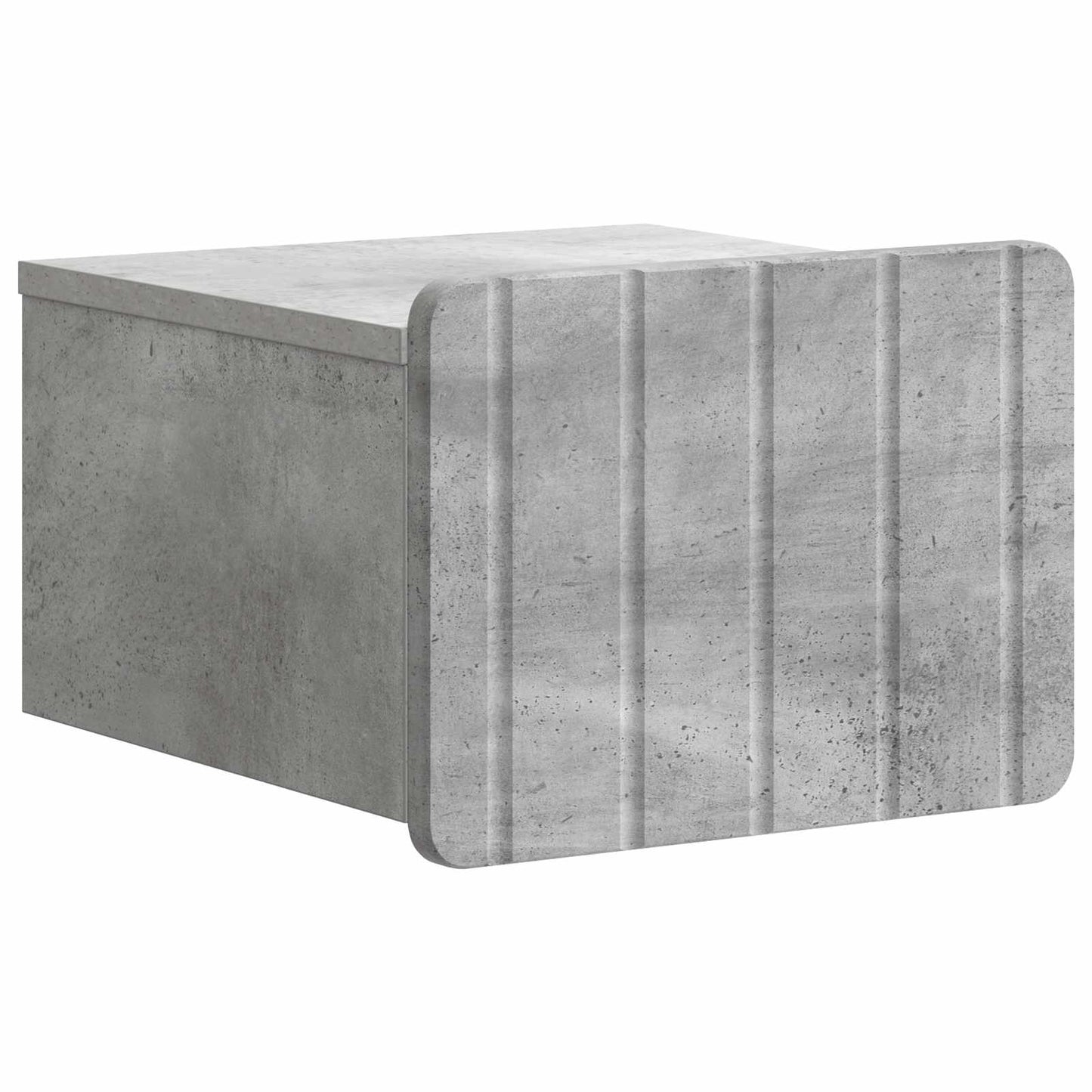 vidaXL Wall-Mounted Bedside Cabinet with Drawer 2 pcs Concrete Grey