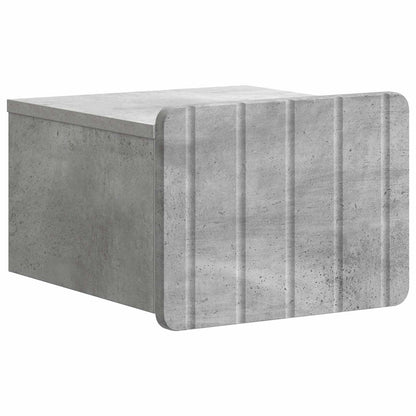 vidaXL Wall-Mounted Bedside Cabinet with Drawer 2 pcs Concrete Grey