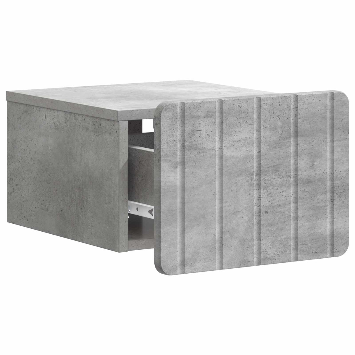vidaXL Wall-Mounted Bedside Cabinet 2 pcs Concrete Grey