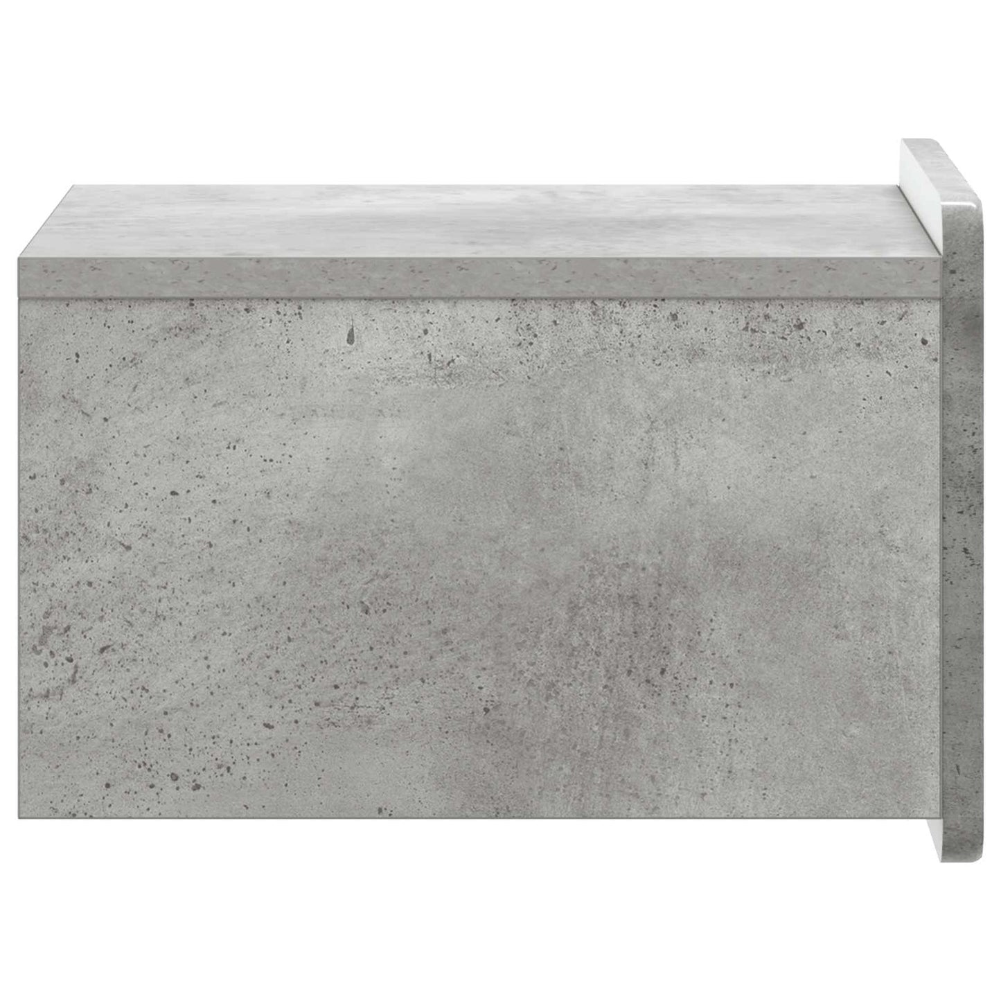 vidaXL Wall-Mounted Bedside Cabinet with Drawer 2 pcs Concrete Grey