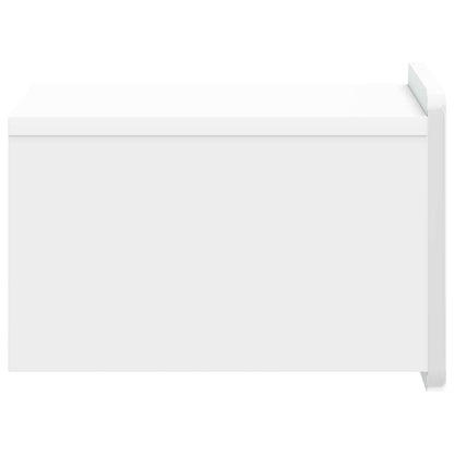 vidaXL Wall-Mounted Bedside Cabinet High Gloss White 33 x 34.5 x 24 cm