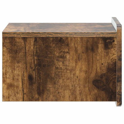 vidaXL Wall-Mounted Bedside Cabinet 2 pcs Smoked Oak 33 x 34.5 x 24 cm