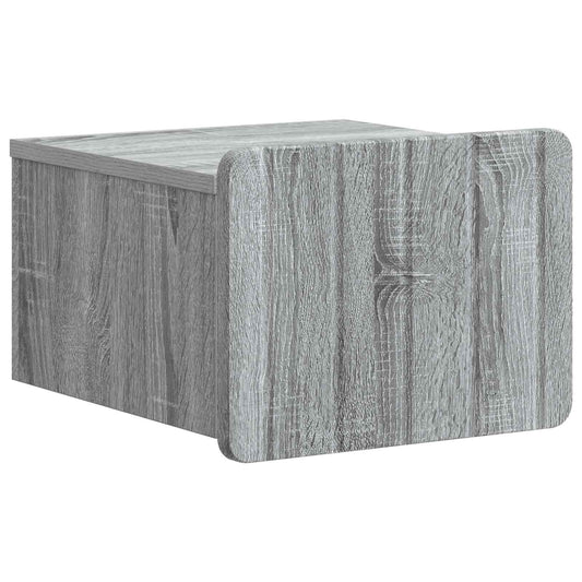 vidaXL Wall-Mounted Bedside Cabinet Grey Sonoma 33 x 34.5 x 24 cm