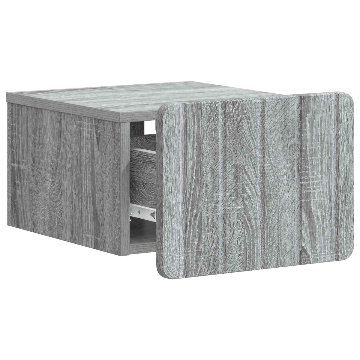 vidaXL Wall-Mounted Bedside Cabinet Grey Sonoma 33 x 34.5 x 24 cm