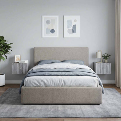 vidaXL Wall-Mounted Bedside Cabinet 2 pcs Grey Sonoma Engineered Wood