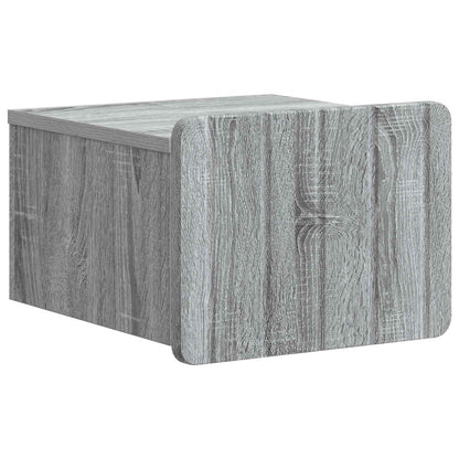 vidaXL Wall-Mounted Bedside Cabinet 2 pcs Grey Sonoma