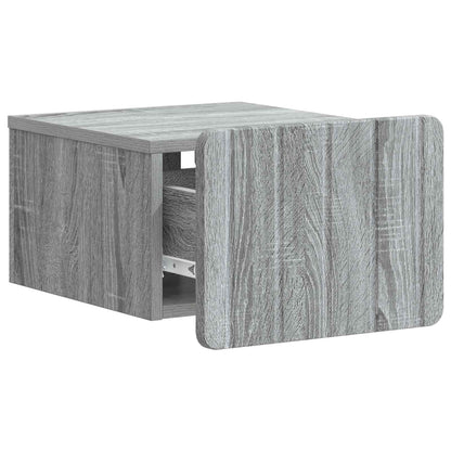 vidaXL Wall-Mounted Bedside Cabinet 2 pcs Grey Sonoma