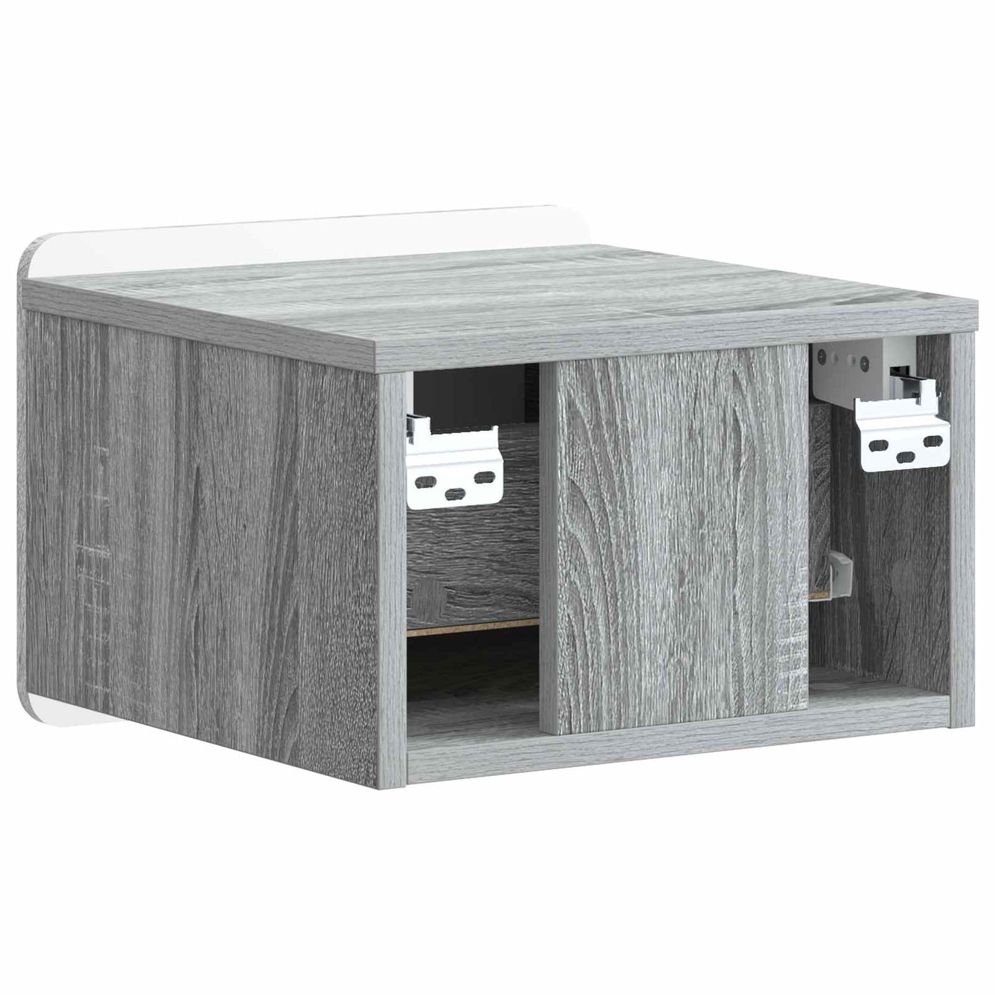 vidaXL Wall-Mounted Bedside Cabinet 2 pcs Grey Sonoma